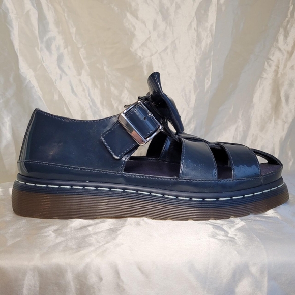 Dr. Martens x Agyness Deyn Aggy Bow sandals in Blue - Picture 3 of 7